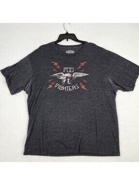 Vintage Y2K Foo Fighters Band 2008 Six Fifty One Licensed Gray T-Shirt Size 2XL